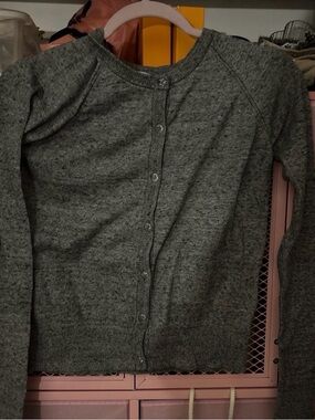 Target Women’s Gray Button-Front Cardigan Sweater